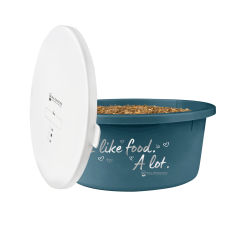 XL-Futtertrog mit Deckel Waldhausen Petrolblau