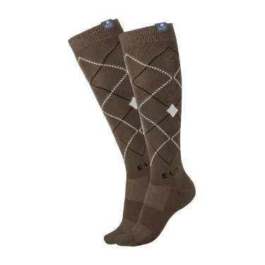 ELT Argyle Reitsocken Braungrün