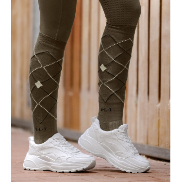 ELT Argyle Reitsocken Braungrün