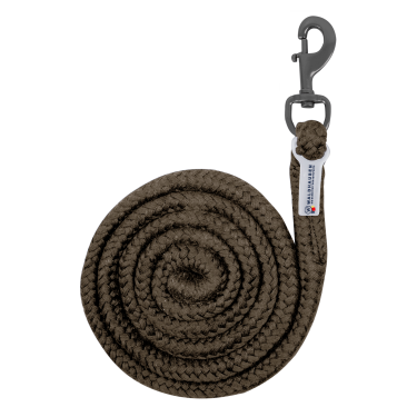 Anbindestrick Waldhausen Plus mit Standardkarabiner, dunkle Beschläge Braungrün