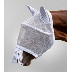 Masque anti-mouche WaldhausenPremium protection oreilles et chanfrein Silbergrau