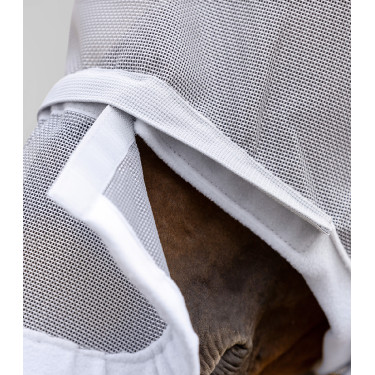 Masque anti-mouche WaldhausenPremium protection oreilles et chanfrein Silbergrau