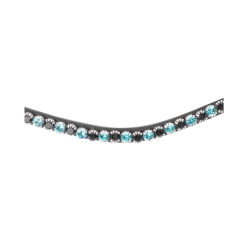 Frontal Glam noir X-Line Waldhausen Schwarz / Petrolblau / Schwarz