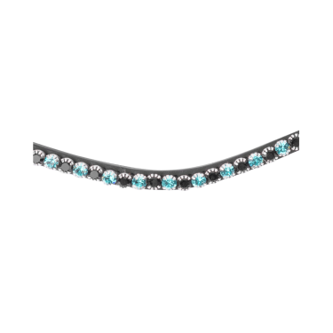 Frontal Glam noir X-Line Waldhausen Schwarz / Petrolblau / Schwarz