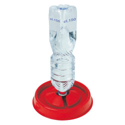 Tränkevorrichtung für Kunststoffflasche Kerbl Hobbyfarming Rot