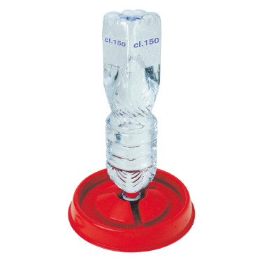 Tränkevorrichtung für Kunststoffflasche Kerbl Hobbyfarming Rot