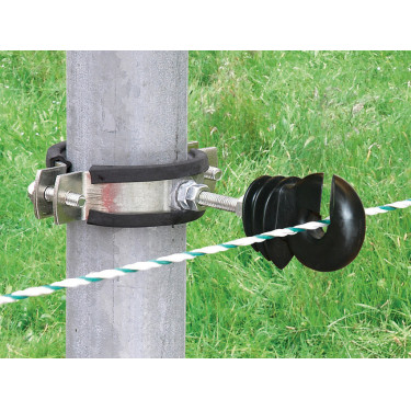 Befestigungszaum für runde Pfosten Kerbl Schwarz