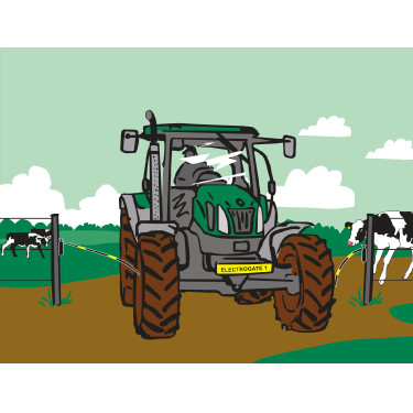 Ersatzscharnier Electro Gate Kerbl Schwarz / Gelb