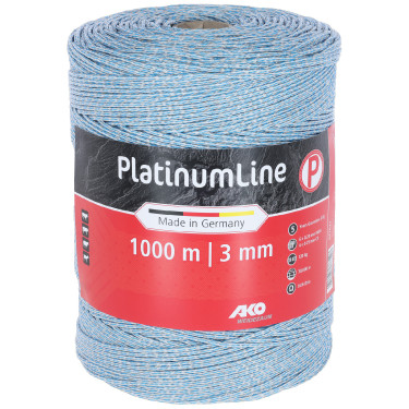 Weidezaunlitze PlatinumLine AKO Weiß / Blau Weiß