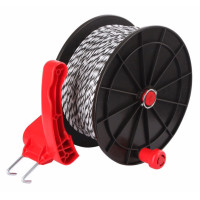 Zaunlitze auf AKO-Aufroller Weiß / Schwarz Weiß