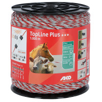 Weidezaunlitze TopLine Plus AKO Weiß / Rot Weiß