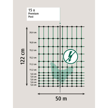 Premium-Geflügelnetz AKO Grün Grün Premium-Geflügelnetz AKO Grün Grün