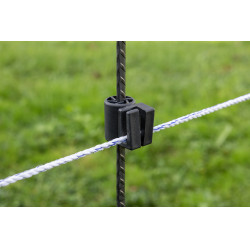 Zusatzisolator für runde und ovale Pfähle AKO Schwarz Zusatzisolator für runde und ovale Pfähle AKO Schwarz