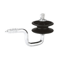 AKO Eckisolator für Draht und Kordel Schwarz