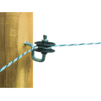 AKO Eckisolator für Draht und Kordel Schwarz