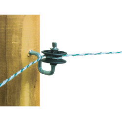 AKO Eckisolator für Draht und Kordel Schwarz