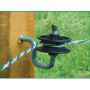 AKO Eckisolator für Draht und Kordel Schwarz