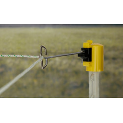 Kopfisolator, Winkellösung für Band/Kordel T-Post AKO Gelb Kopfisolator, Winkellösung für Band/Kordel T-Post AKO Gelb