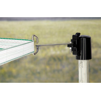 Kopfisolator, Winkellösung für Band/Kordel T-Post AKO Schwarz