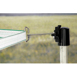 Kopfisolator, Winkellösung für Band/Kordel T-Post AKO Schwarz