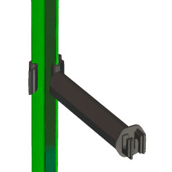 Abstandisolator T-Pfosten AKO Schwarz Abstandisolator T-Pfosten AKO Schwarz