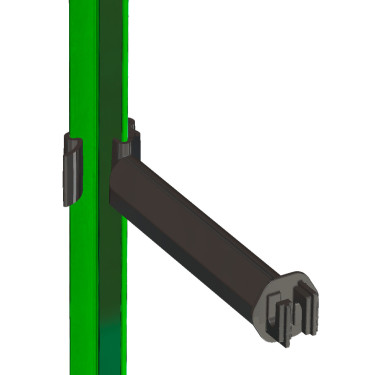 Abstandisolator T-Pfosten AKO Schwarz Abstandisolator T-Pfosten AKO Schwarz