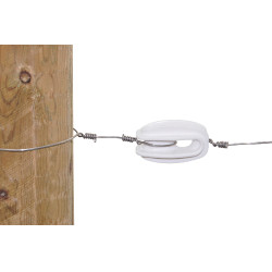 Ei-Isolator aus Polyamid für AKO-Stahldraht Weiß Weiß