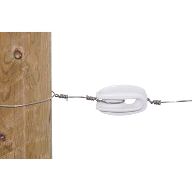Ei-Isolator aus Polyamid für AKO-Stahldraht Weiß Weiß