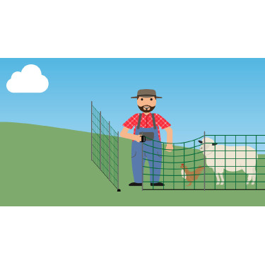 Vollständiges Öffnungsset für Kerbl Hobbyfarming-Netz Vollständiges Öffnungsset für Kerbl Hobbyfarming-Netz