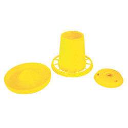 Geflügelfutterspender für Hühner und Küken Kerbl Hobbyfarming Gelb