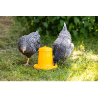 Geflügelfutterspender für Hühner und Küken Kerbl Hobbyfarming Gelb