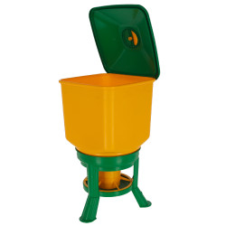 Futterspender mit Füßen Kerbl Hobbyfarming Gelb/Grün