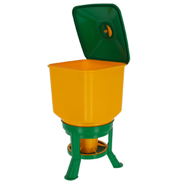 Futterspender mit Füßen Kerbl Hobbyfarming Gelb/Grün