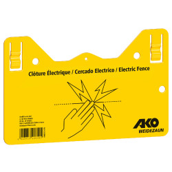 Hinweisschild – Achtung Elektroweidezaun! AKO Gelb