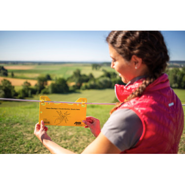 Hinweisschild – Achtung Elektroweidezaun! AKO Gelb