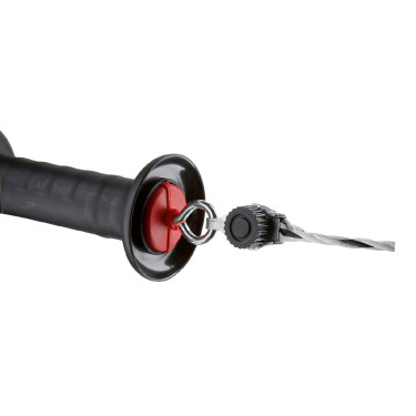 Türgriff mit Anschluss für Kordel und AKO-Draht Schwarz Türgriff mit Anschluss für Kordel und AKO-Draht Schwarz