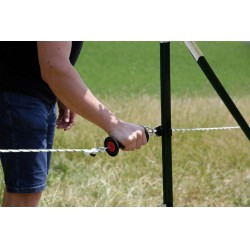 Türgriff mit Anschluss für Kordel und AKO-Draht Schwarz Türgriff mit Anschluss für Kordel und AKO-Draht Schwarz