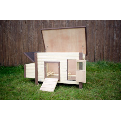 Thermo-No-Frost-Hühnerstall Kerbl Hobbyfarming Braun / Natur