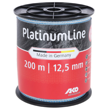 PlatinumLine AKO Weidezaunband Weiß / Blau Wei&szlig;