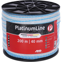 PlatinumLine AKO Weidezaunband Weiß / Blau Weiß