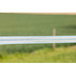 PlatinumLine AKO Weidezaunband Weiß / Blau Weiß