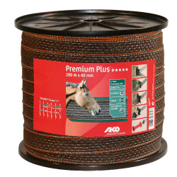 Premium-Plus-Zaunband AKO Braun / Orange Premium-Plus-Zaunband AKO Braun / Orange