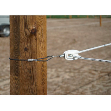 Ecklösung für feste AKO-Zäune Grau