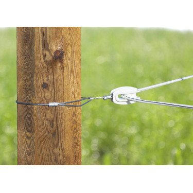 Ecklösung für feste AKO-Zäune Grau