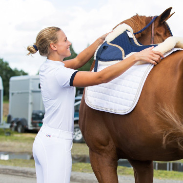 Technisches Polo Horze Taylor Damen Weiß Wei&amp;szlig;