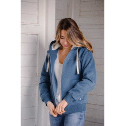 Pullover Pénélope Tressy Denim Blau