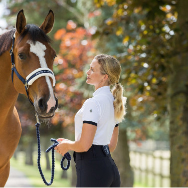 Technisches Polo Horze Taylor Damen Weiß Wei&amp;szlig;