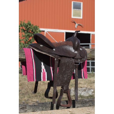 Westride Navajo Teppich Baumwolle/Acryl Rosa / Schwarz / Weiß