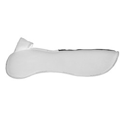 Dämpfer mit konfigurierbaren Taschen und Piuma WFS Pad aus flachem Wildleder Acavallo Weiß Wei&szlig;