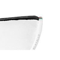 Dämpfer mit konfigurierbaren Taschen und Piuma WFS Pad aus flachem Wildleder Acavallo Weiß Wei&szlig;